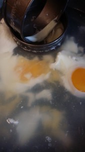 My usual poached egg results